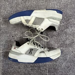 Boys On The Rodger Clubhouse Pro White Indigo Blue Tennis Shoes Sneakers Sz 3.5Y